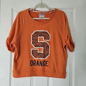 PINK Victoria's Secret Syracuse Orange Short Sleeve Sweatshirt